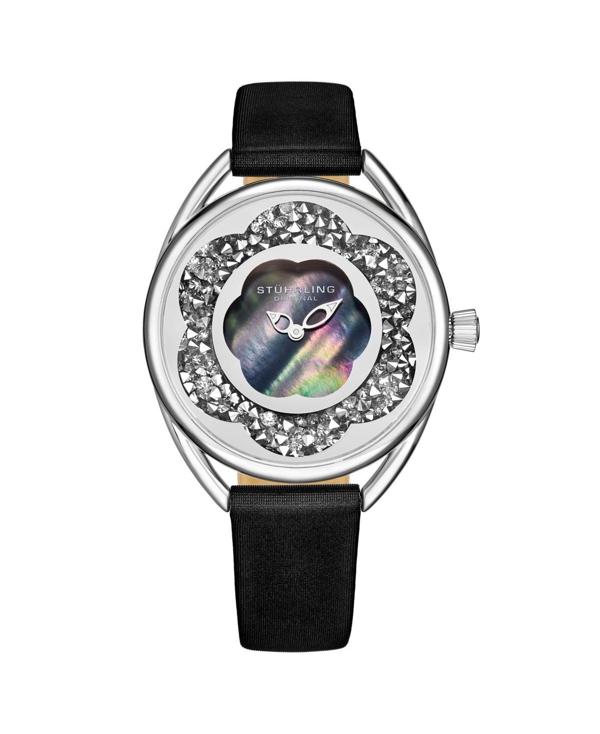 Stuhrling Womens Black Leather Strap Watch 38mm Product Image