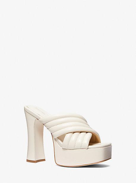 Portia Quilted Leather Platform Sandal Product Image