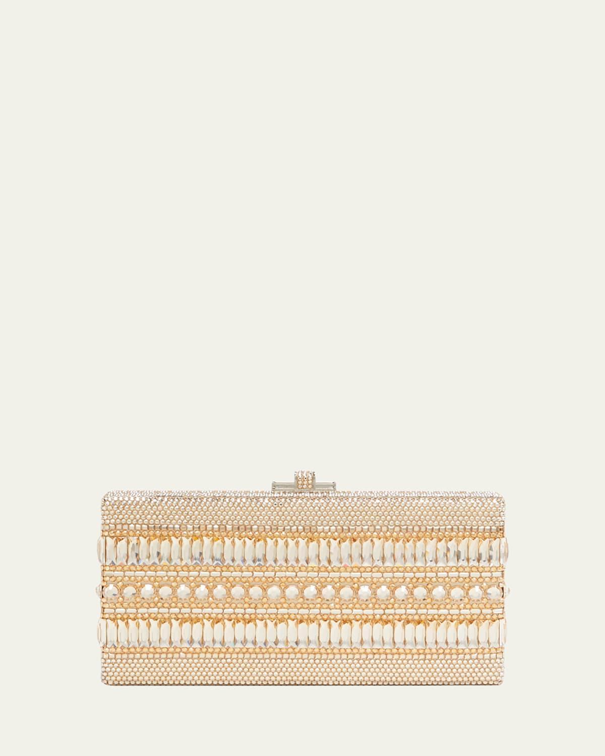 JUDITH LEIBER COUTURE Rectangle Crystal Embellished Box Clutch Product Image