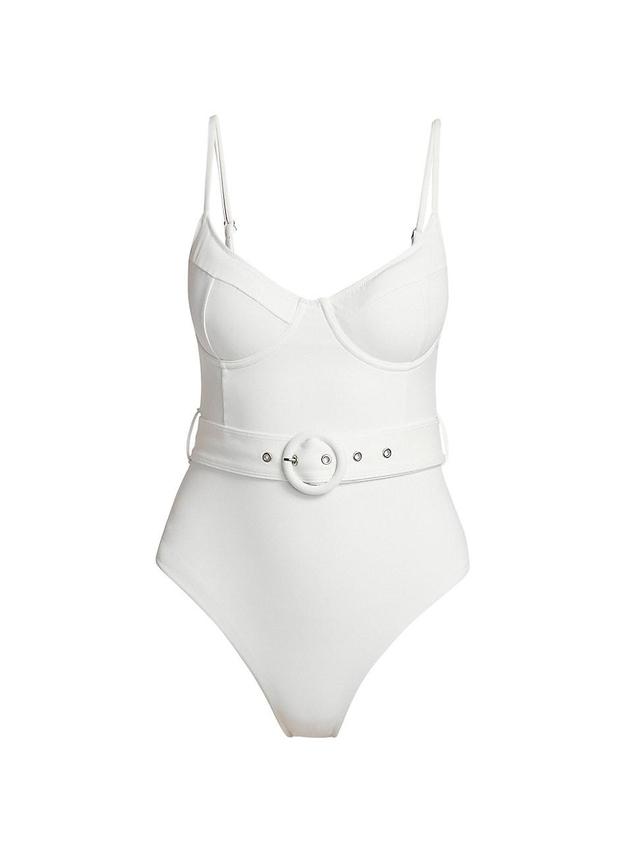 Simkhai Noa Belted Bustier One Piece Swimsuit Product Image