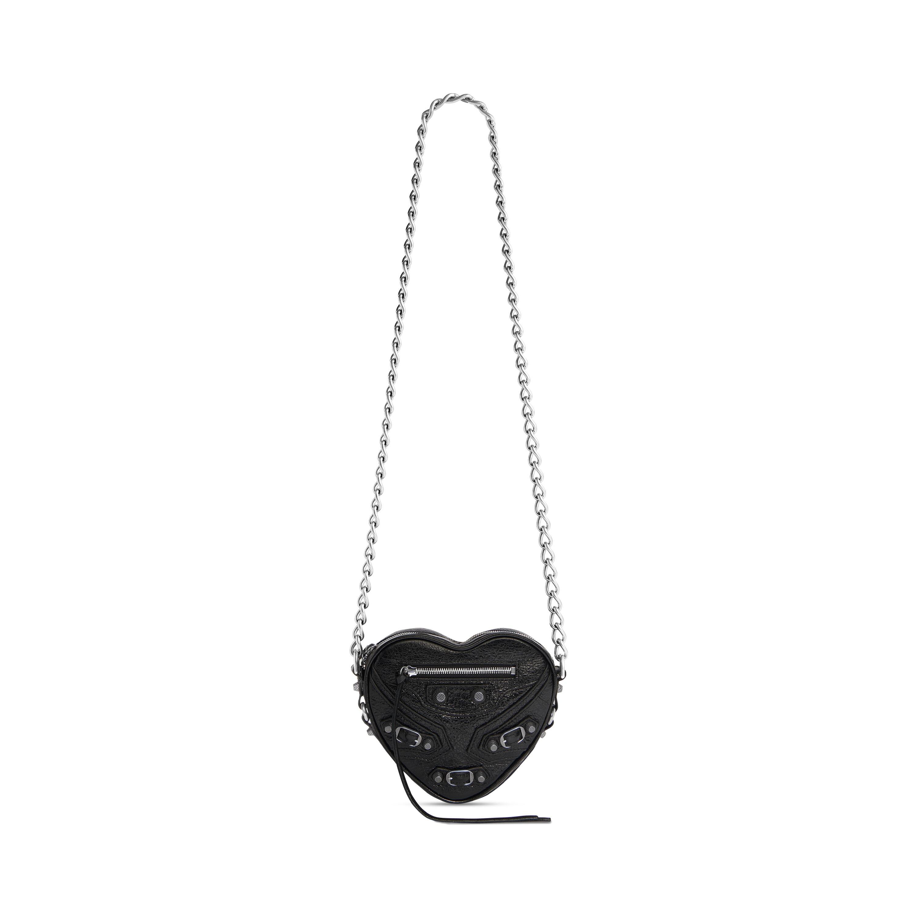 Women's Le Cagole Heart Mini Bag  in Black Product Image