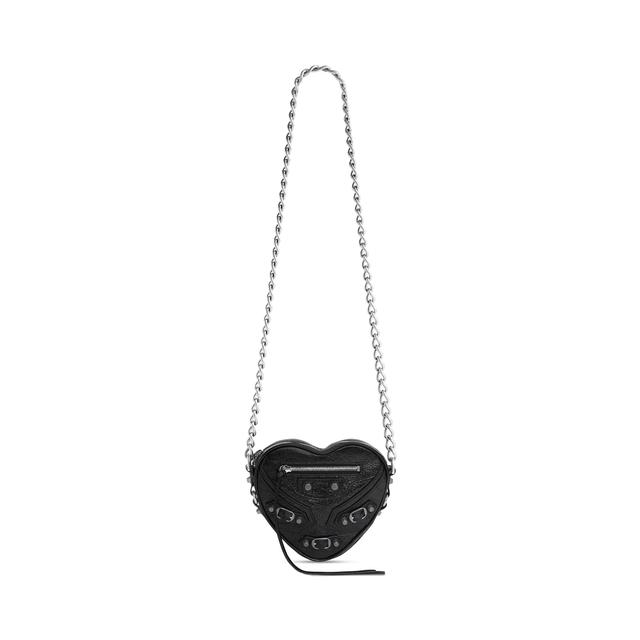 Women's Le Cagole Heart Mini Bag  in Black Product Image