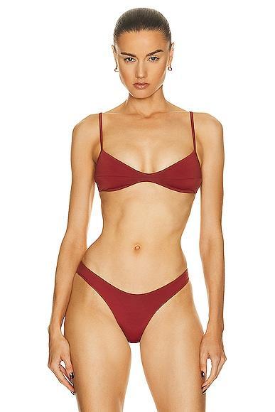 HAIGHT. Monica Bikini Top in Red Product Image