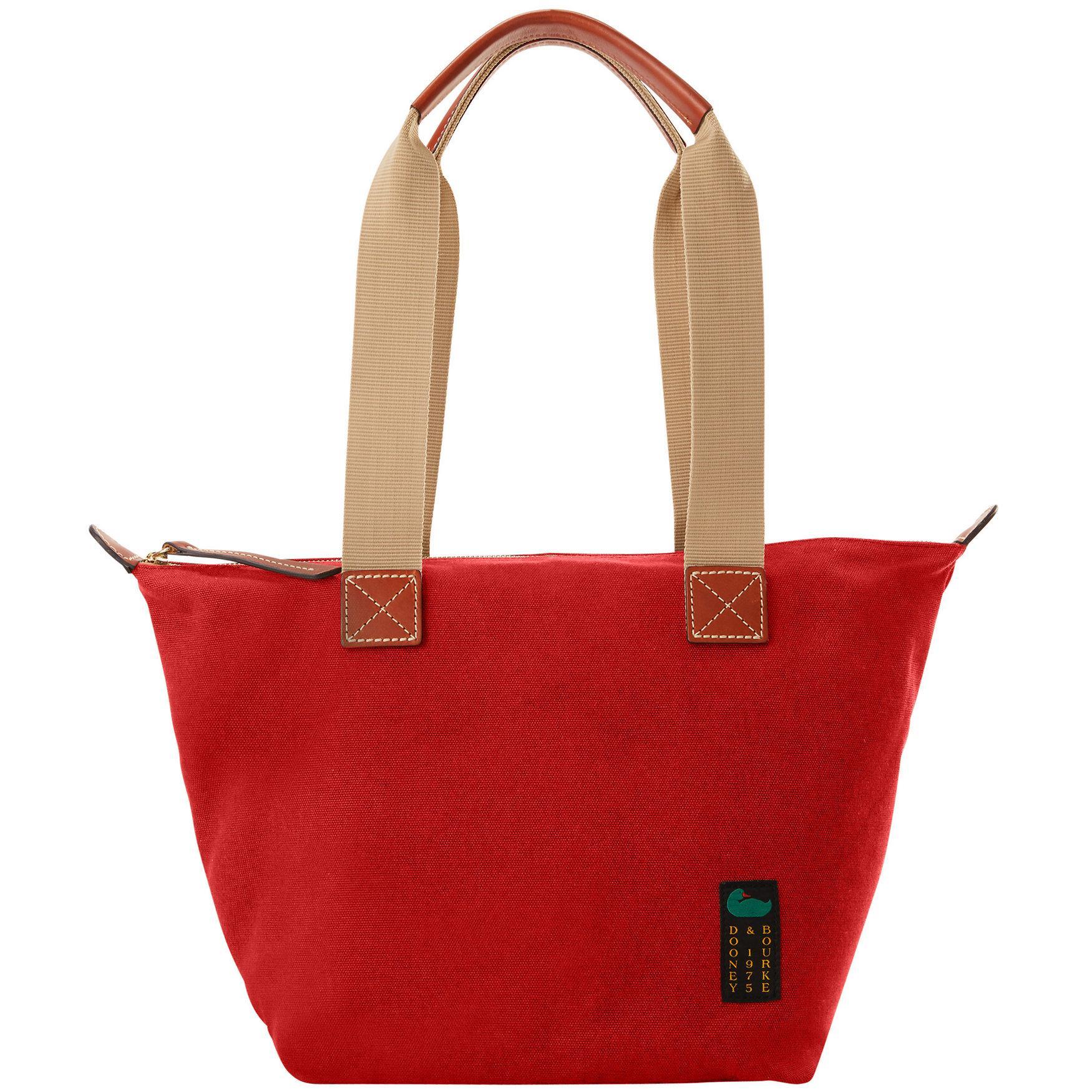 Dooney & Bourke Womens Canvas Carryall 28 Fabric Tote Bag in Red Product Image