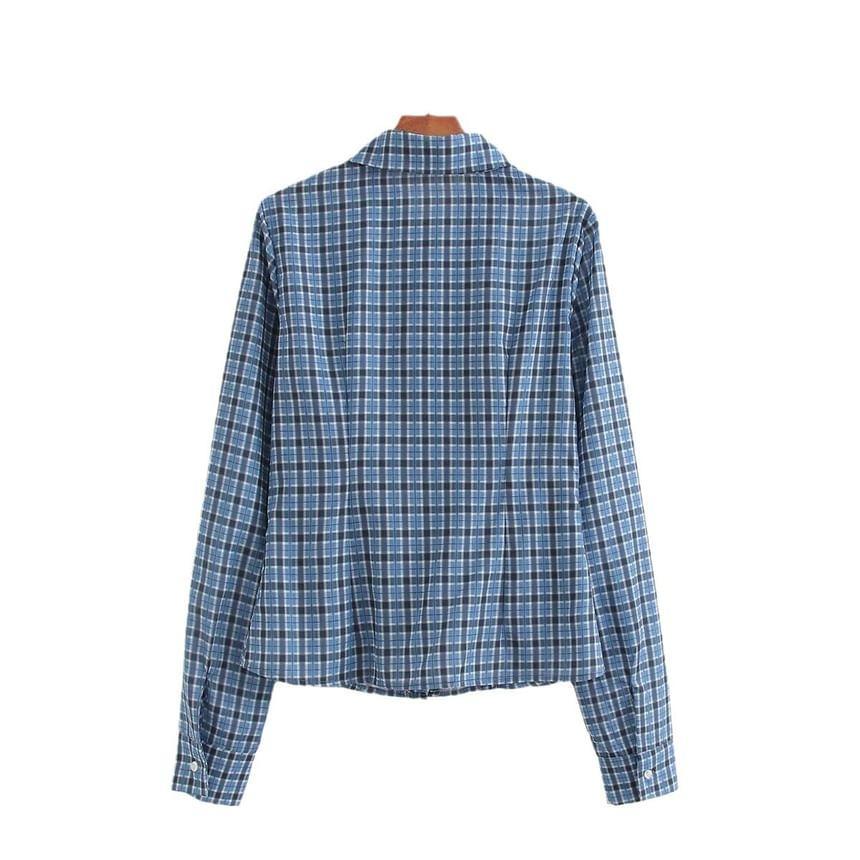 Long-Sleeve Plaid Shirt Product Image