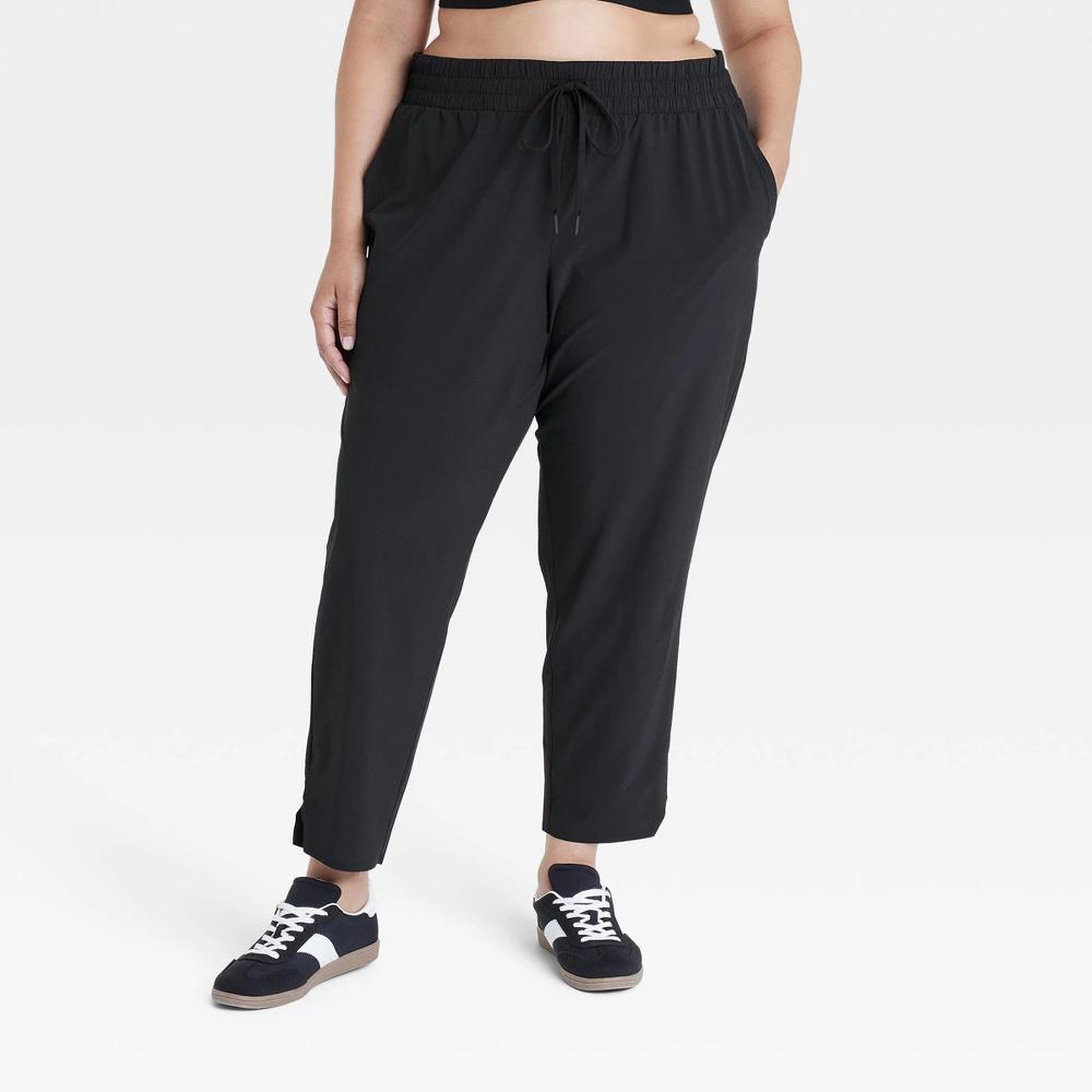 Womens Active Light High-Rise Taper Pants - All In Motion Black XXL Long Product Image