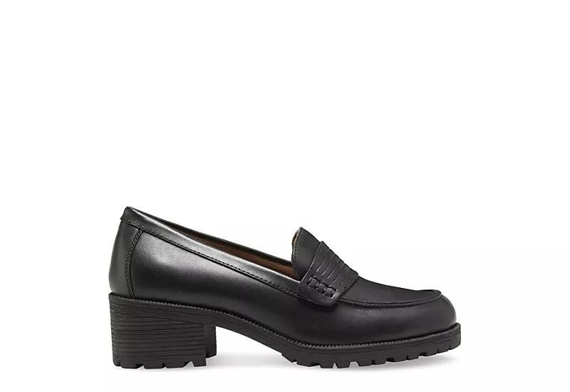 Eastland Newbury Womens Leather Loafers Black Product Image