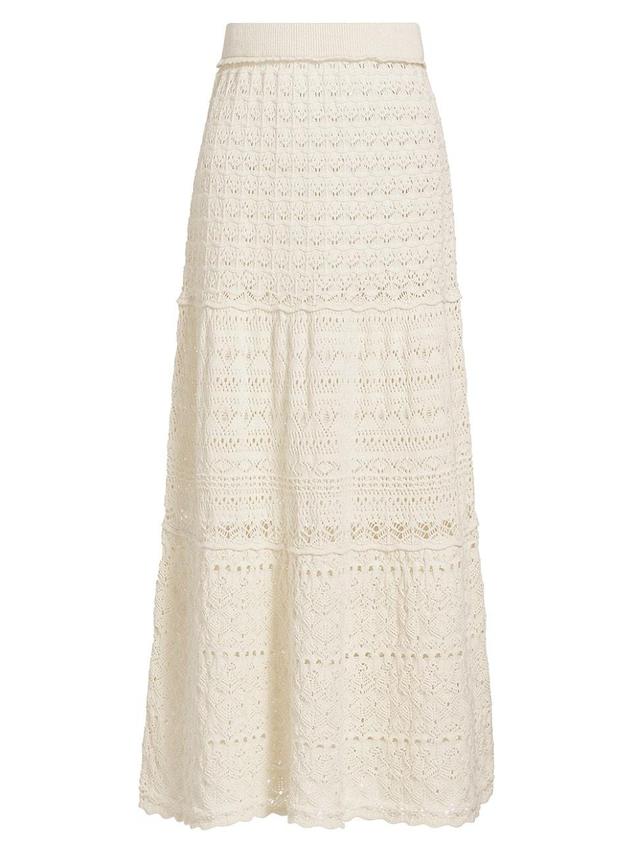 Womens Josh Cotton Crochet Maxi Skirt Product Image