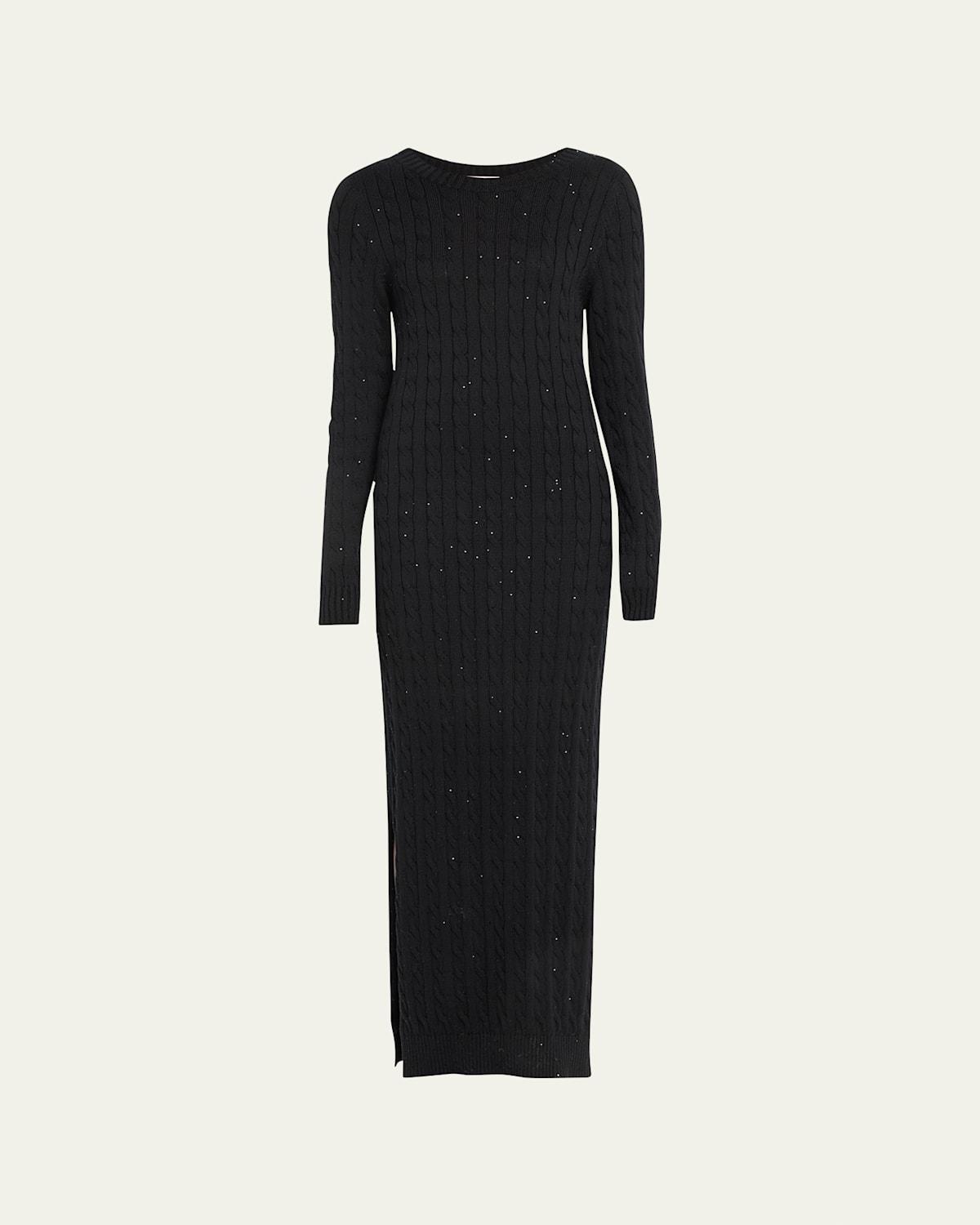 Womens Cotton Dazzling Cables Knit Dress Product Image