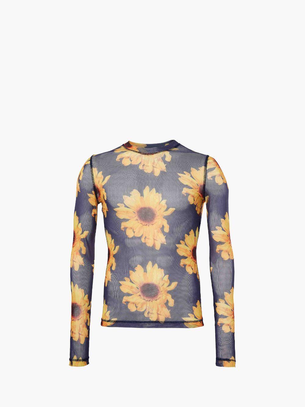 SHEER LONG SLEEVE TOP in blue | JW Anderson US  product image