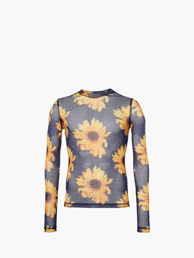 SHEER LONG SLEEVE TOP in blue | JW Anderson US  Product Image