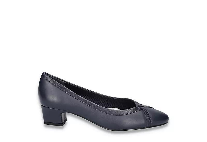 Myrtle by Easy Street Womens Block Heel Pumps Blue Product Image