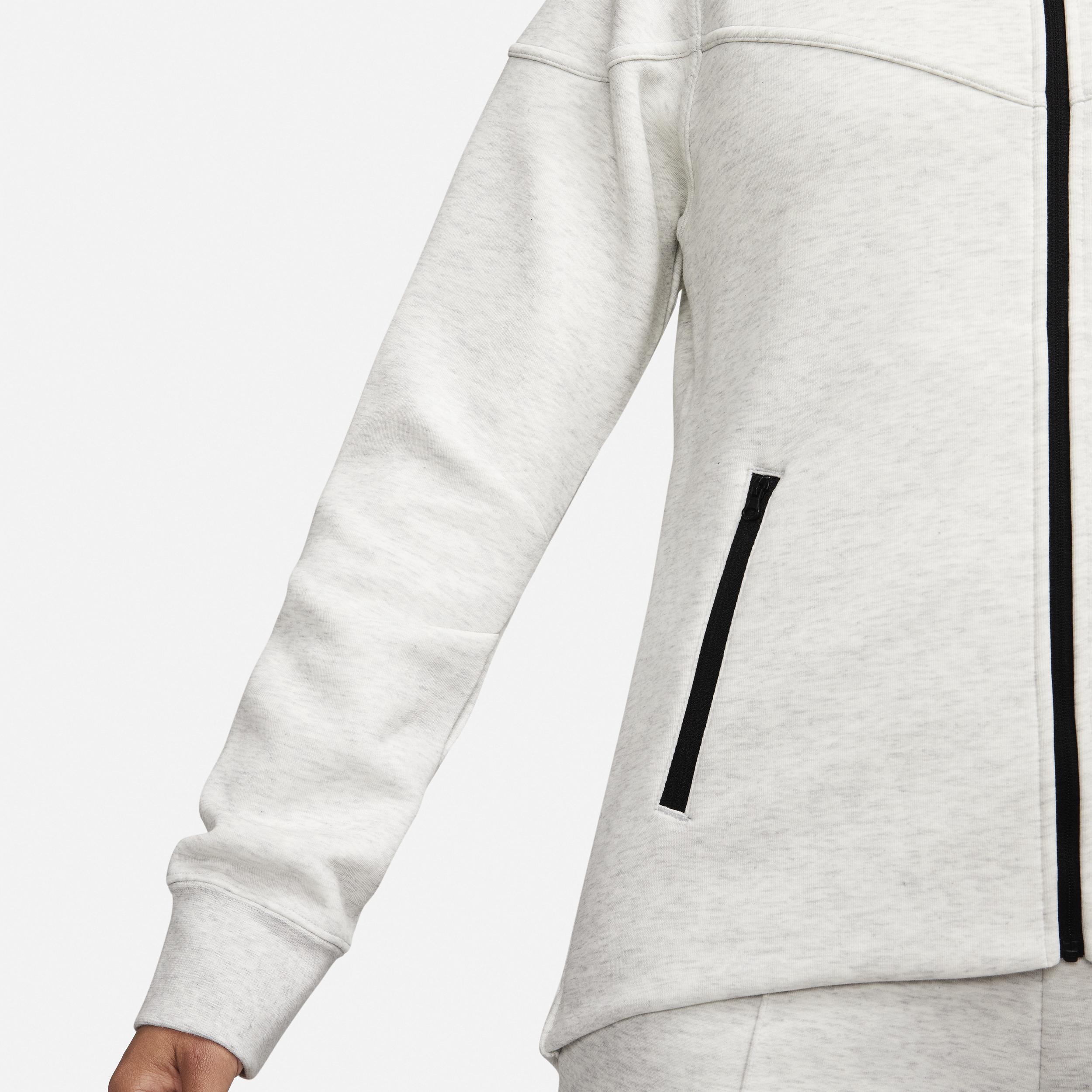 Nike Womens Nike NSW Tech Fleece WR Full-Zip Hoodie - Womens Light Grey/Black Product Image