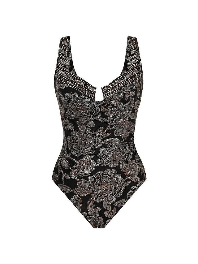 Womens Petal Pusher One-Piece Swimsuit Product Image