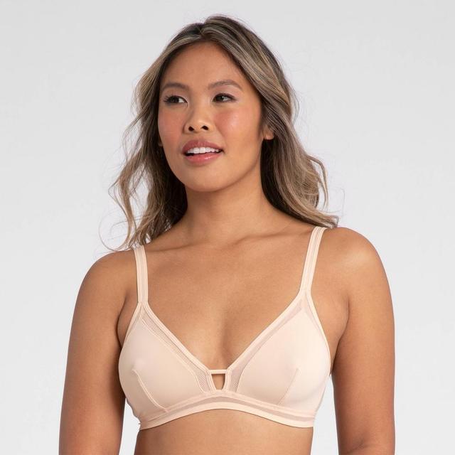 All.You.LIVELY Womens Mesh Trim Bralette - Toasted Almond M Product Image