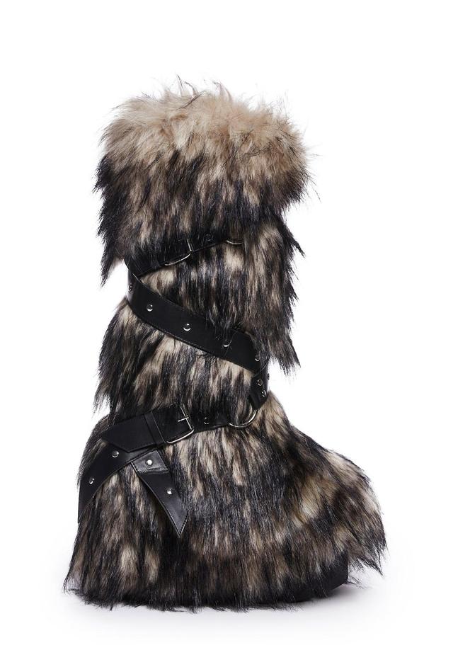 Wild Instincts Faux Fur Boots - Off White Male Product Image