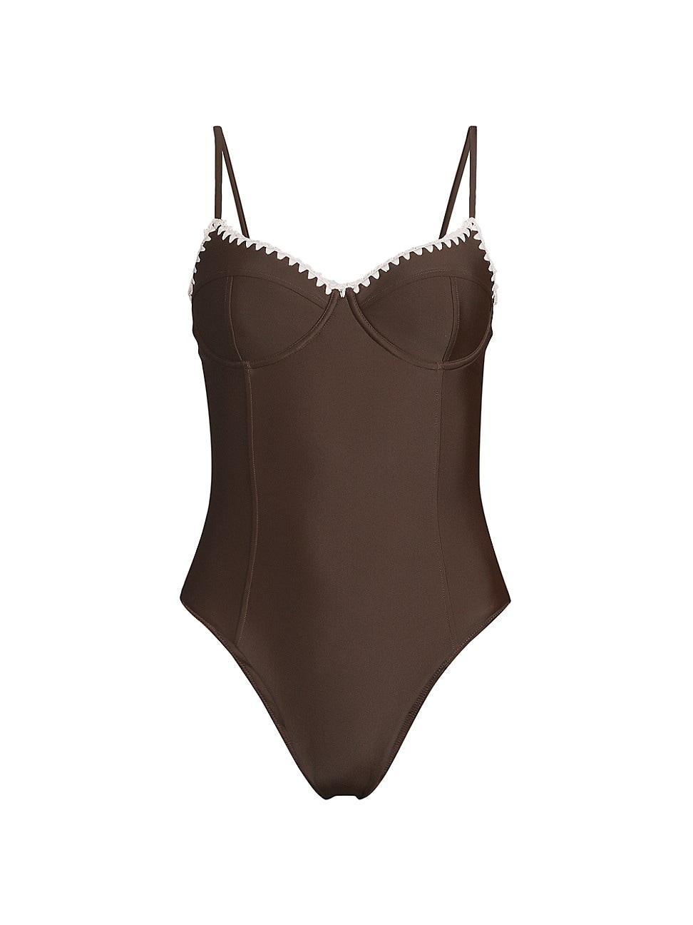 Womens Addisyn Whipstitch One-Piece Swimsuit Product Image