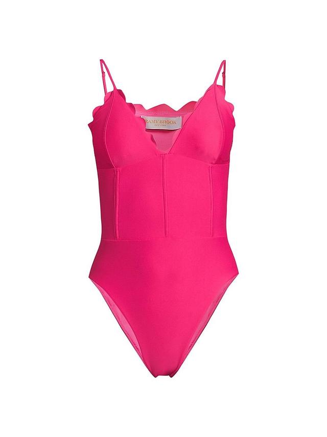 Womens Mikayla Scalloped One-Piece Swimsuit Product Image