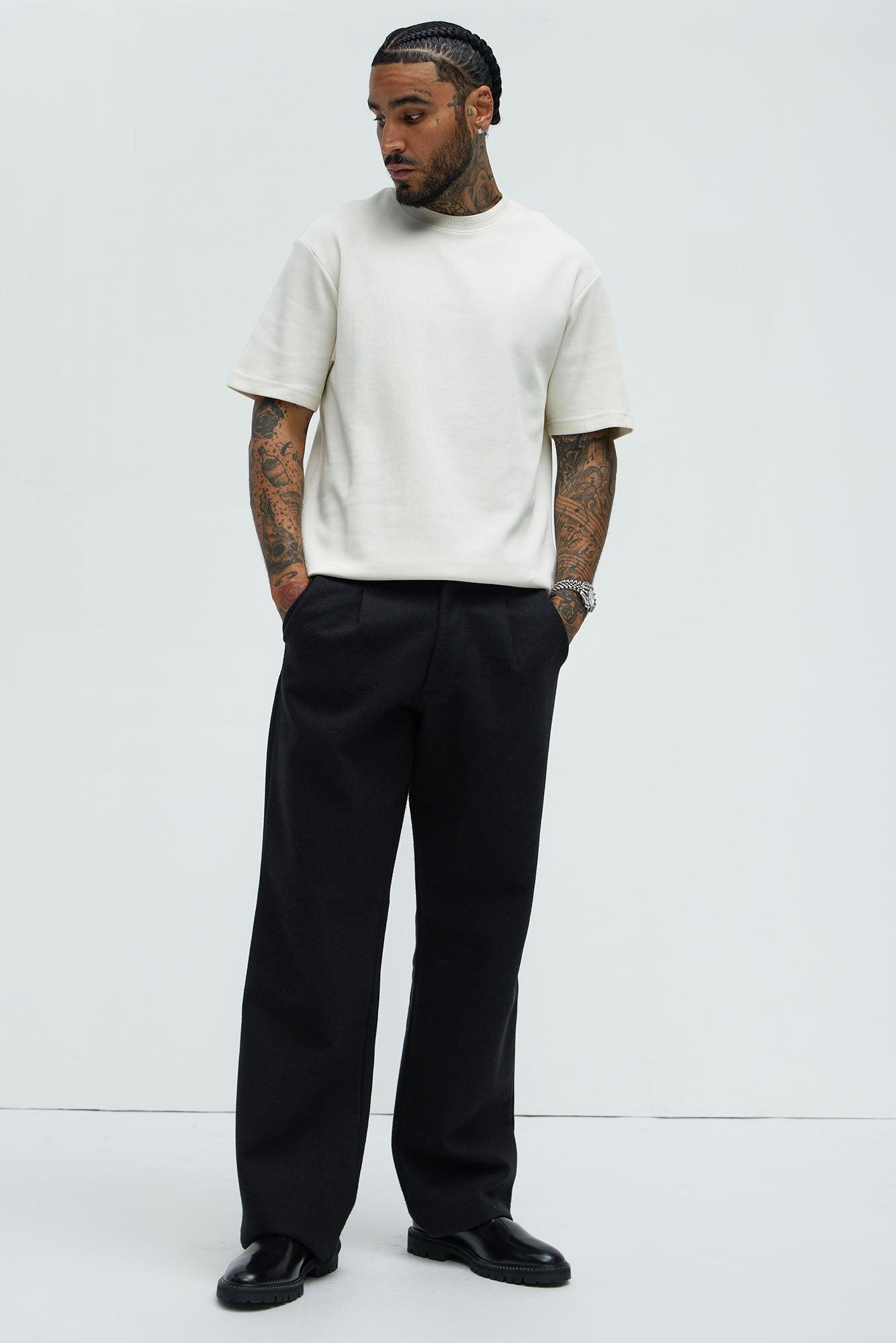 Marty Rib Relaxed Short Sleeve Tee - Off White Product Image