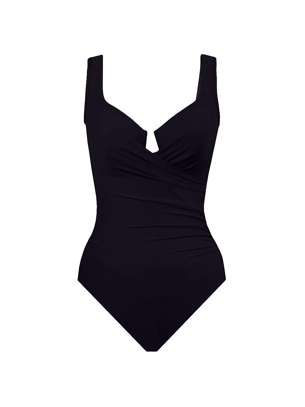 Womens Draped One-Piece Swimsuit Product Image