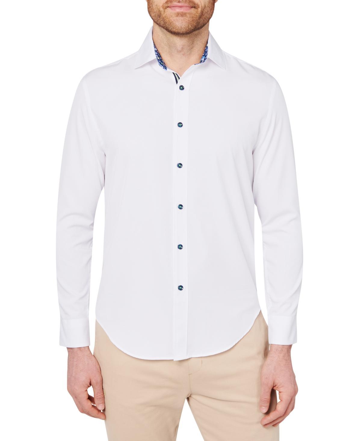 Society of Threads Mens Slim Fit Non-Iron Solid Performance Stretch Button-Down Shirt Product Image