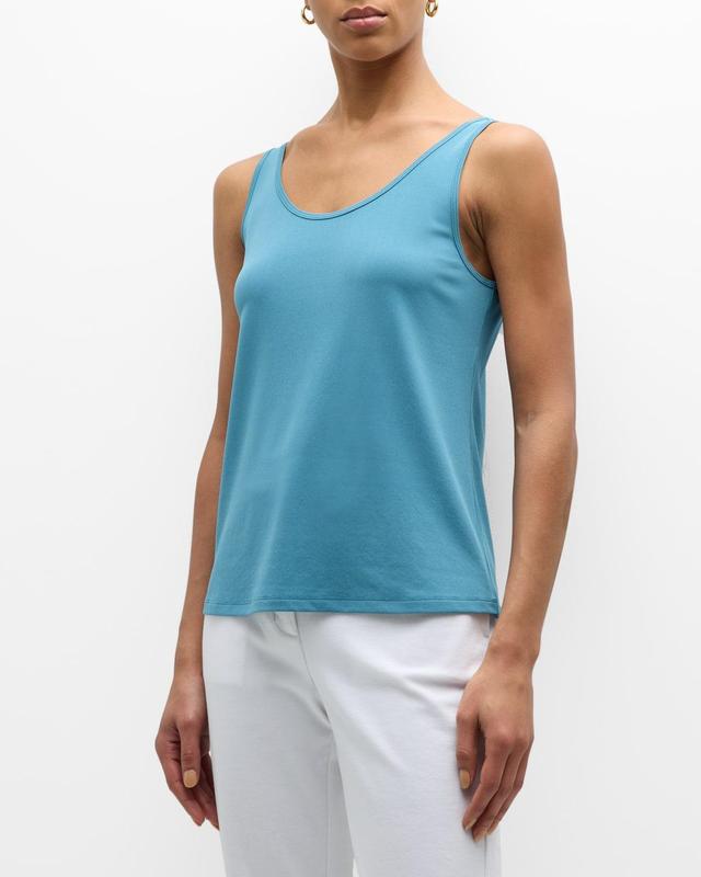 Scoop-Neck Silk Jersey Tank Product Image