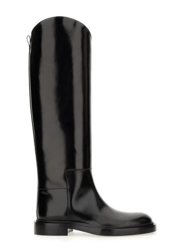 Leather Boot In Black Product Image