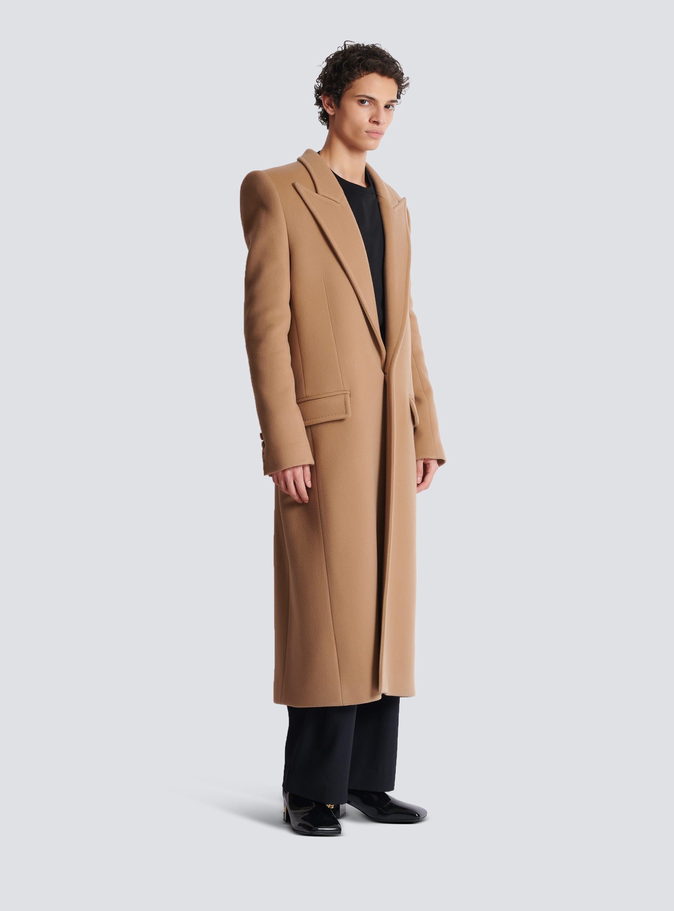 Long wool and cashmere coat Product Image