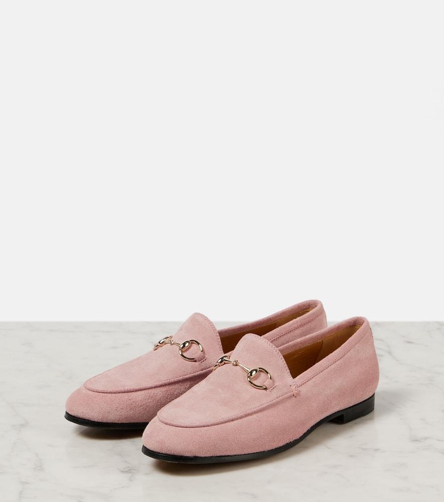 Jordaan Horsebit Suede Loafers In Pink Product Image