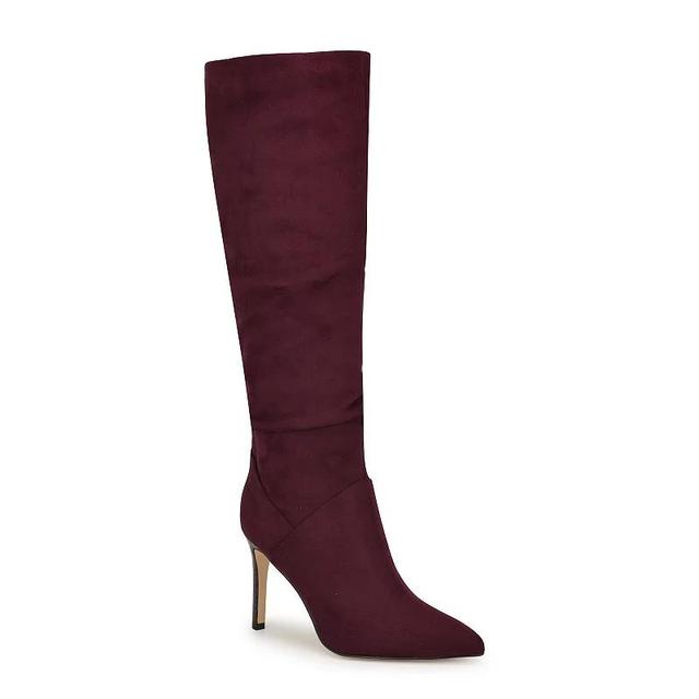 Nine West Perino Womens Stiletto Heel Knee-High Dress Boots Red Product Image