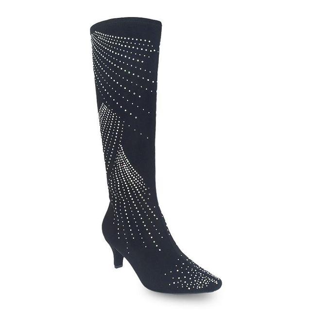 Impo Womens Namora Sparkle Stretch Knee High Dress Boots Product Image