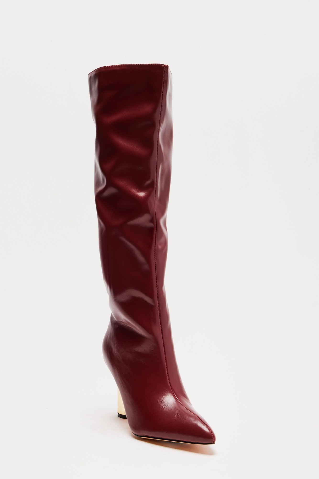 Indigo Knee High Boots - Black Product Image