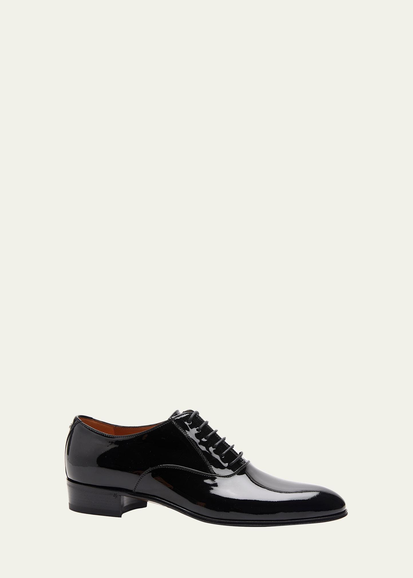 Mens Worsh Patent Leather Lace-Up Shoes Product Image