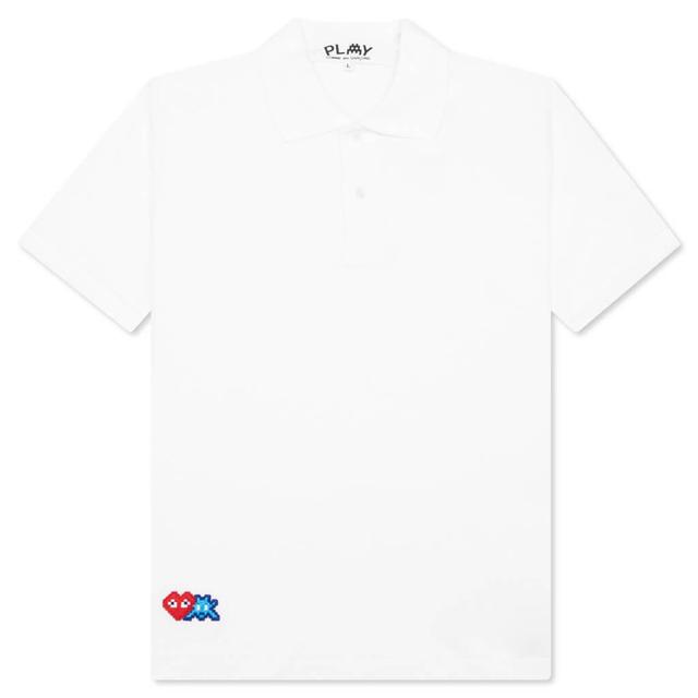 Comme des Garcons PLAY x the Artist Invader Polo - White Male Product Image