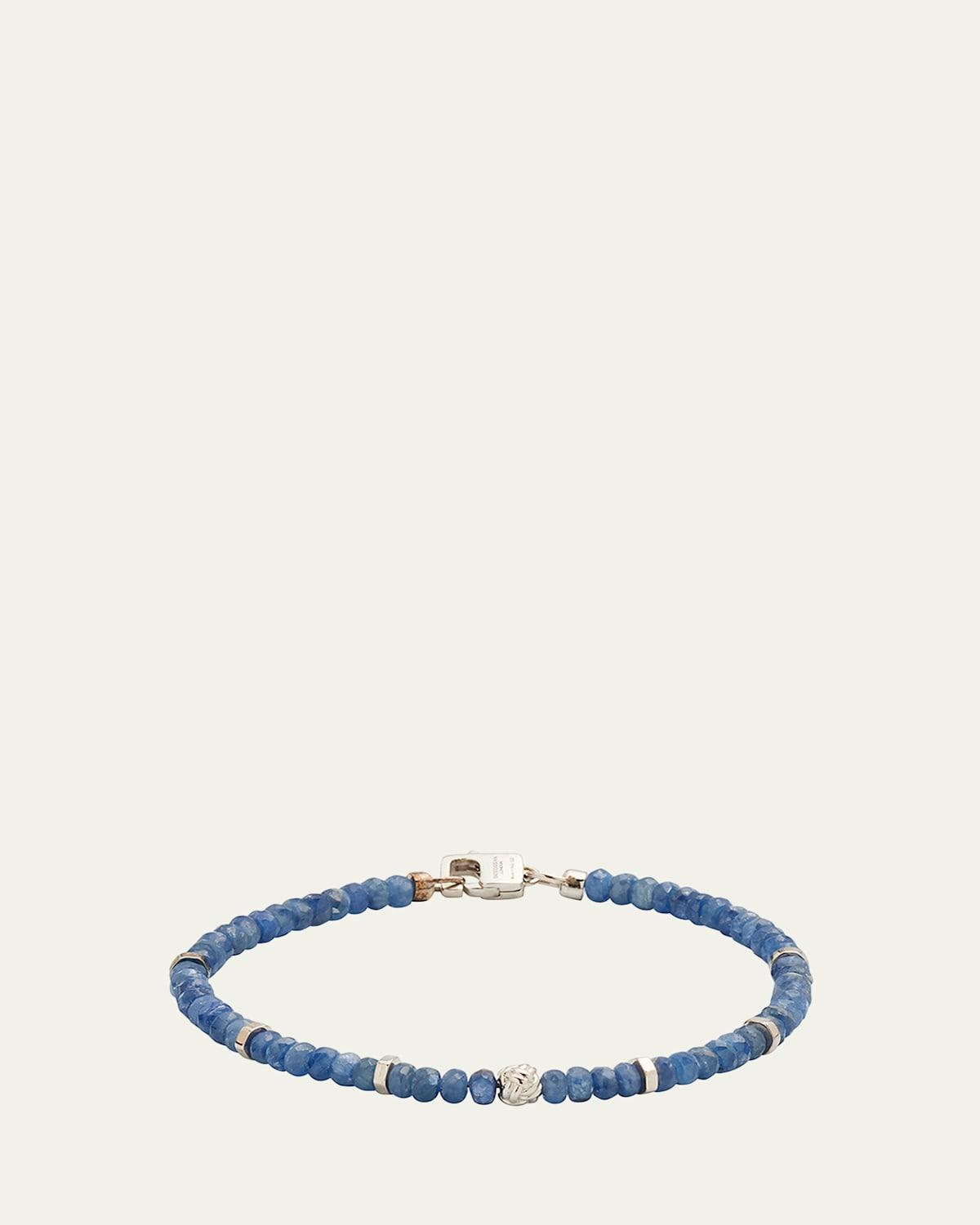 Mens Nodo Beaded Sapphire Bracelet, Medium Product Image