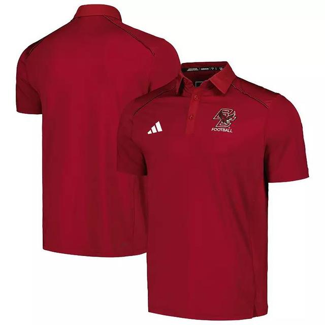 Mens adidas Maroon Boston College Eagles Classic AEROREADY Polo Product Image