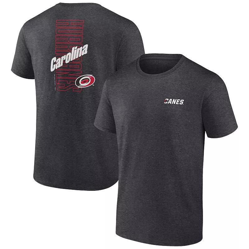 Mens Fanatics Branded Heather Charcoal Carolina Hurricanes Backbone T-Shirt Product Image