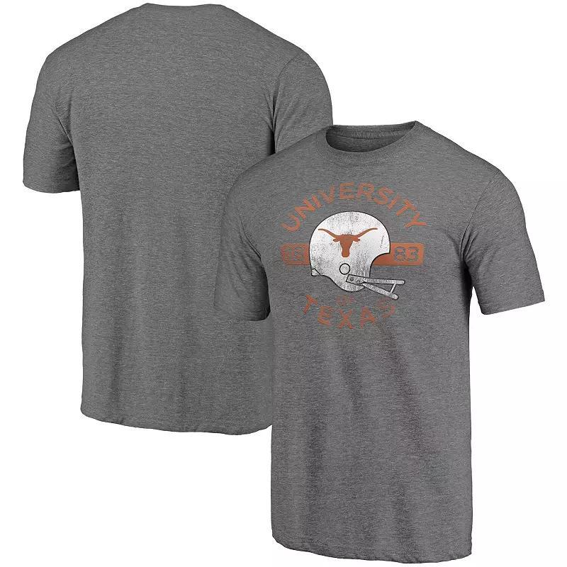 Mens Fanatics Branded Heathered Gray Minnesota Golden Gophers Throwback Helmet Tri-Blend T-Shirt Product Image