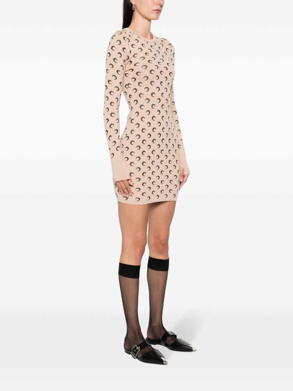 Crescent-Moon-jacquard mini dress Product Image