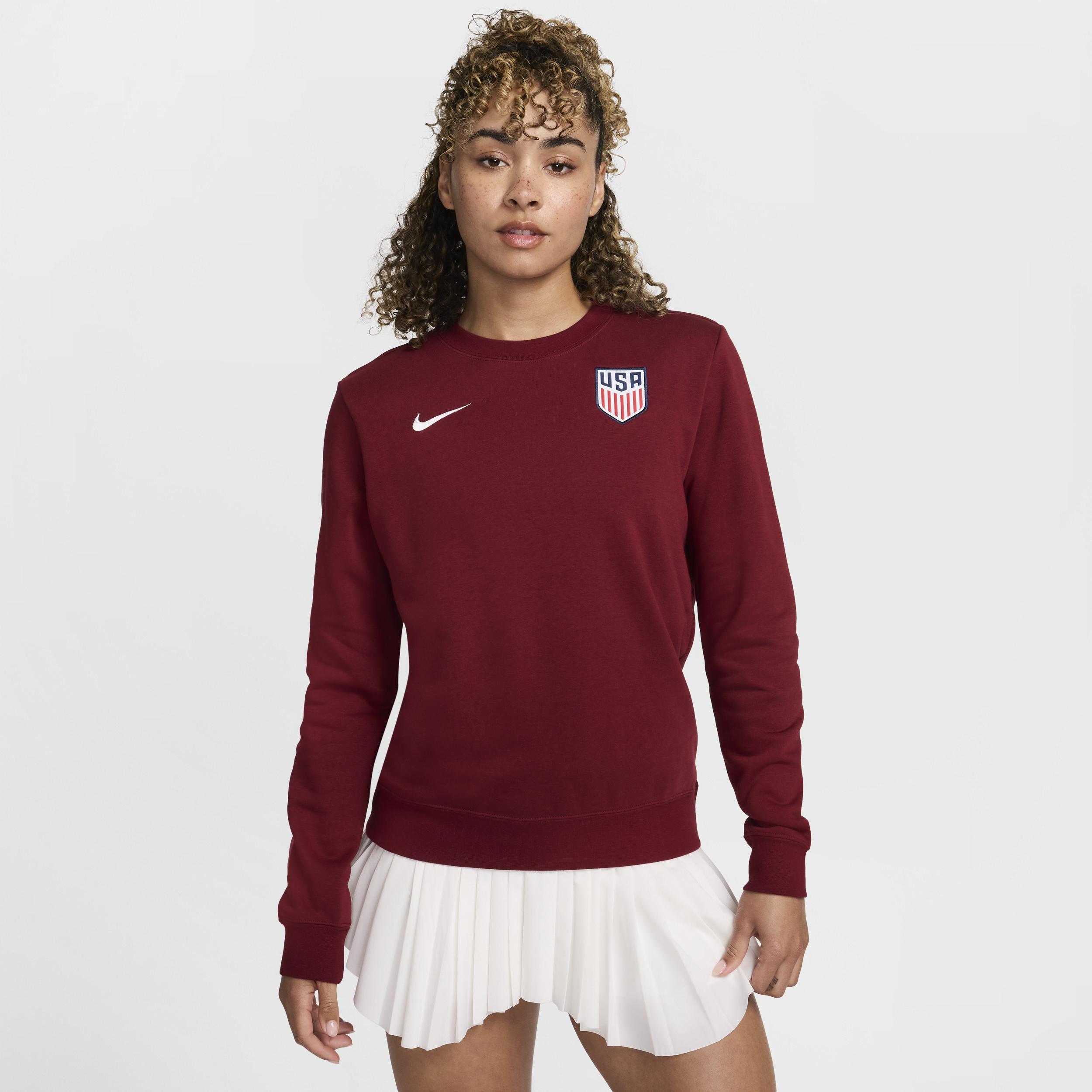 USMNT Club Fleece Nike Women's Soccer Crew-Neck Sweatshirt Product Image