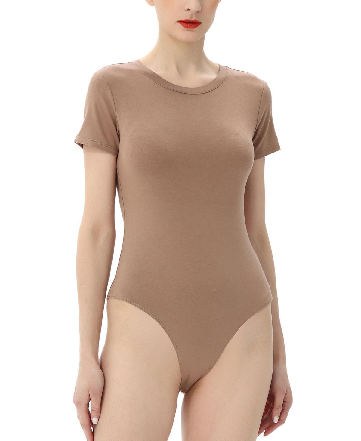 kimi + kai Womens Crew Neck Basic Bodysuit Top Product Image