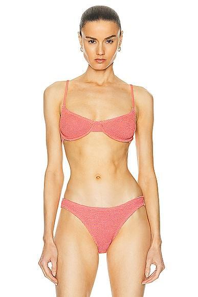 Bond Eye Gracie Balconette Bikini Top in Coral Product Image