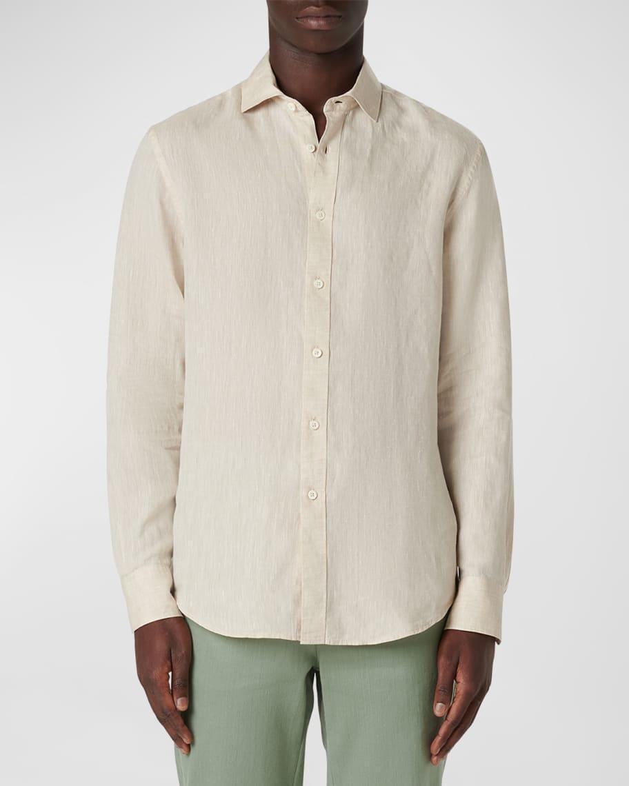 Bugatchi Axel Linen Button-Up Shirt Product Image