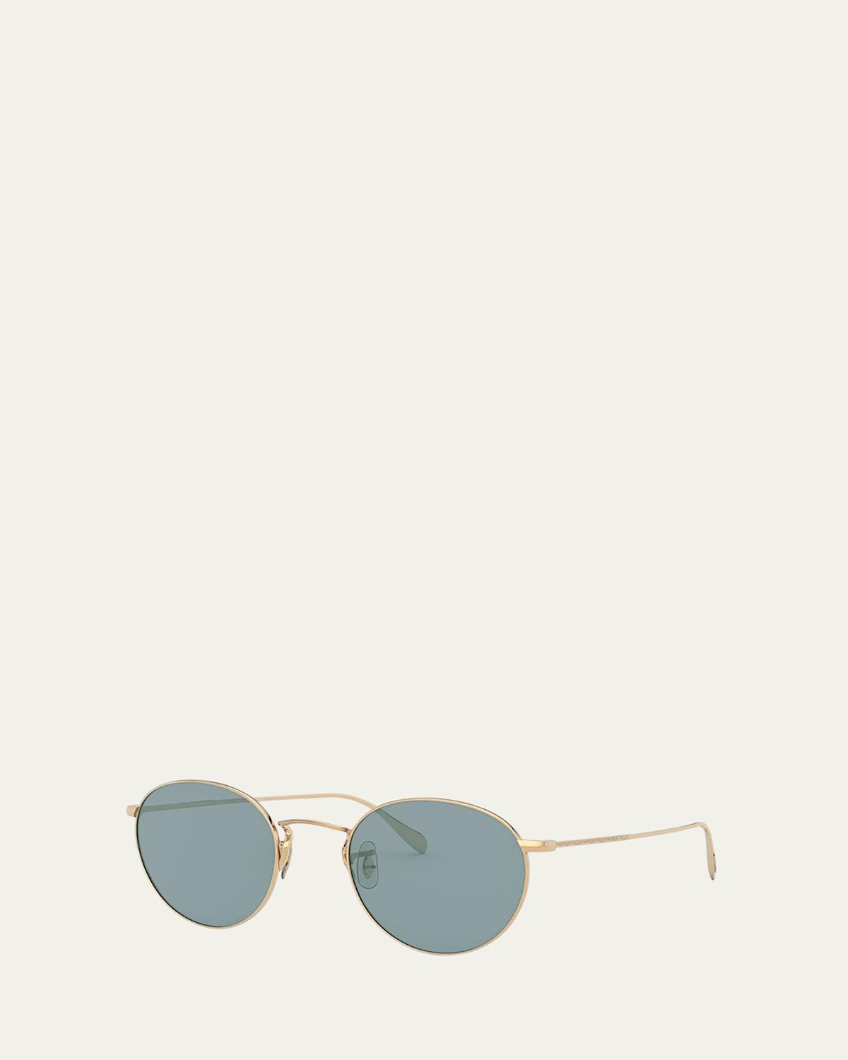 Mens Coleridge Round Metal Aviator Sunglasses Product Image