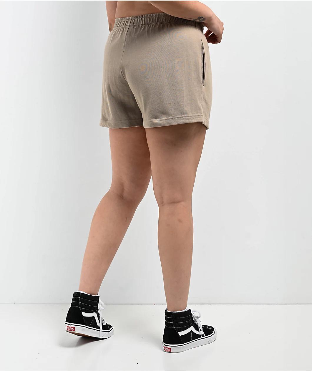 Empyre Jules Cowgirl Beige Sweat Shorts Product Image