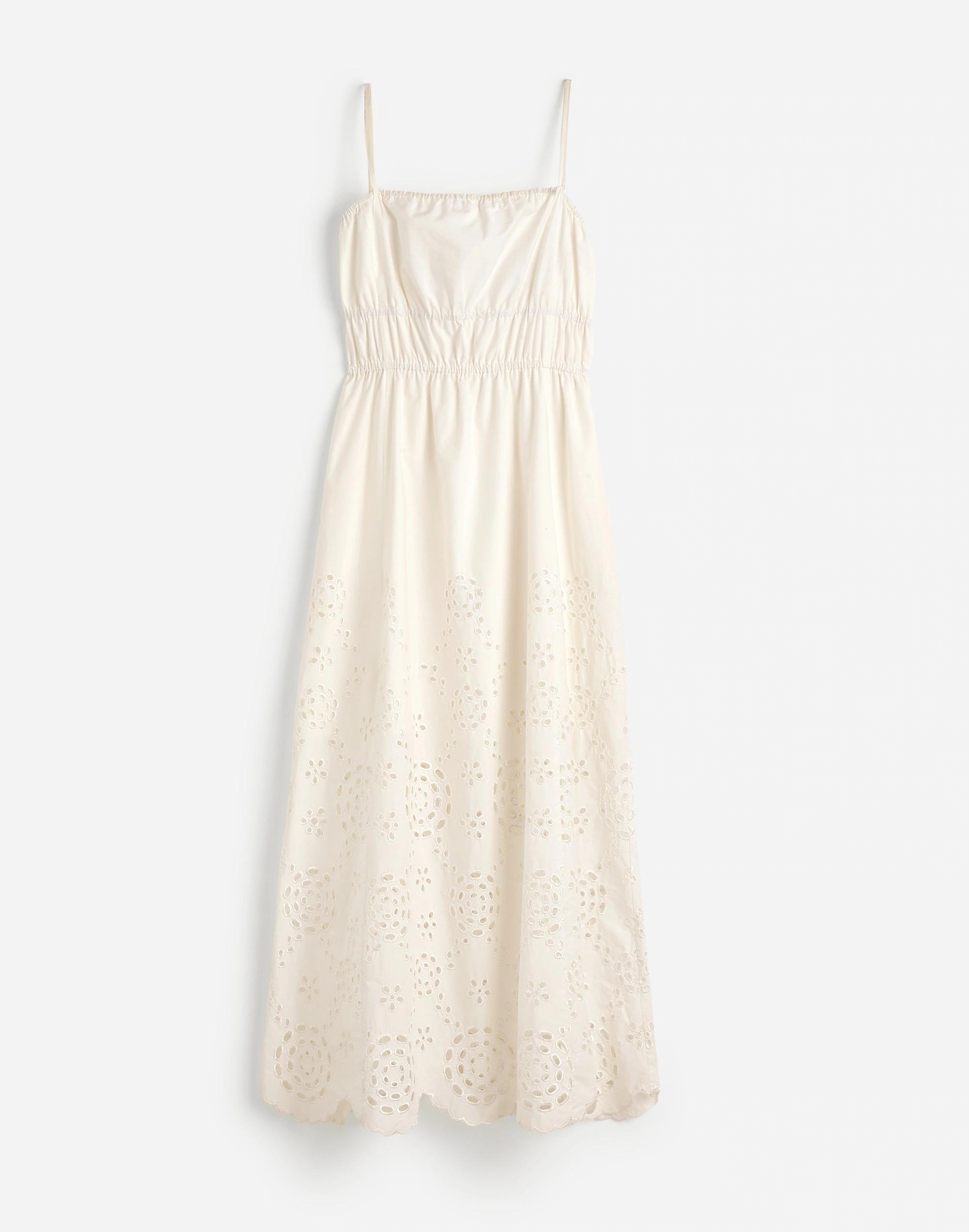 Embroidered Tank Midi Dress in Poplin Product Image