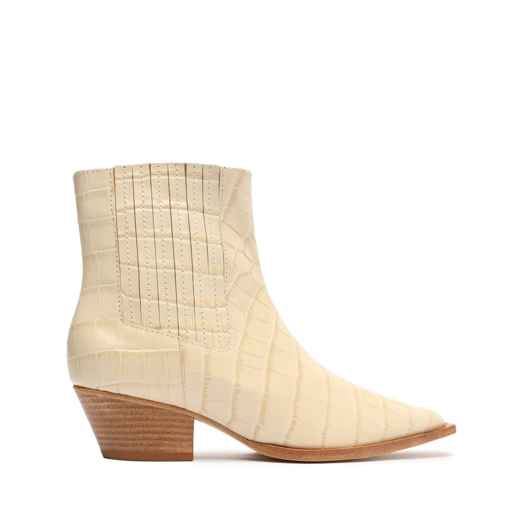 Briani Crocodile Embossed Leather Bootie Female Product Image