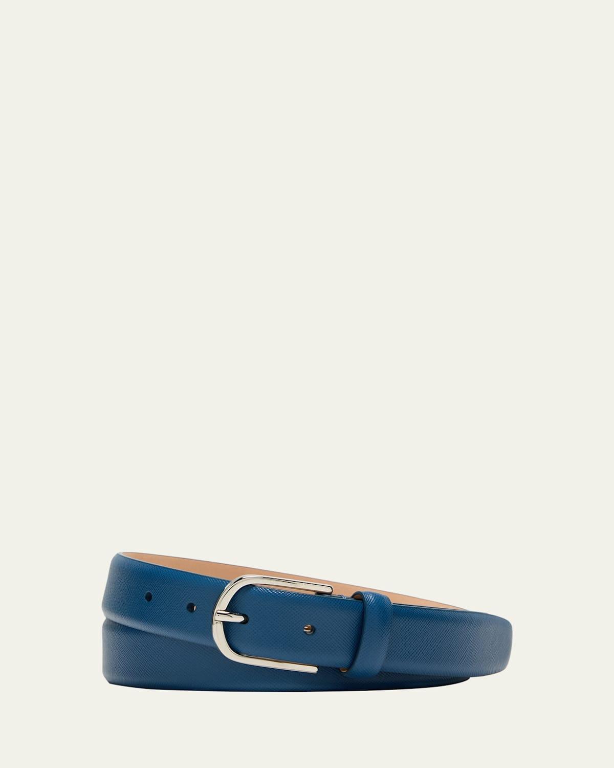 Mens Saffiano Leather Belt, 30mm Product Image