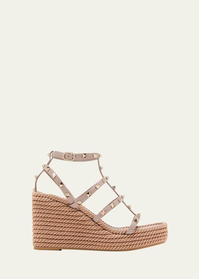 Valentino Garavani Rockstud Torchon Wedge Sandal Product Image