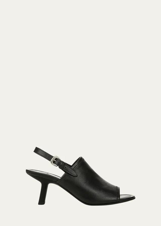 Jana Leather Slingback Sandals In Black Leather Product Image